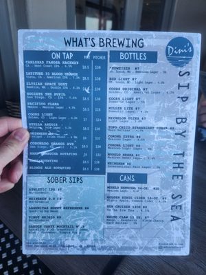 Menu photo 2 Dini's By The Sea Carlsbad, CA