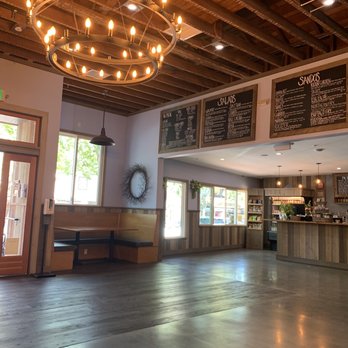 Blue Barn - Spacious interior -menu up top - Salad Near Me - Novato, California
