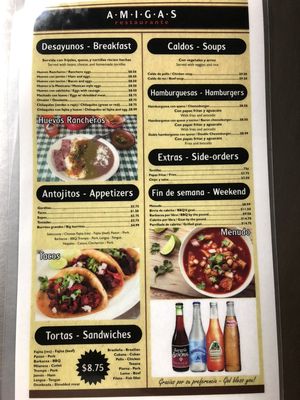 Menu photo 2 Amigas Fast Food Dallas, TX