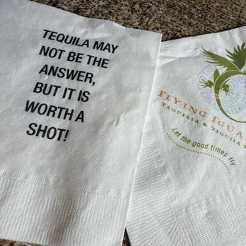 Flying Iguana - More funny napkins! - Latin American Near Me - Neptune Beach, Florida