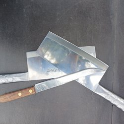 True Edge Mobile Sharpening Service - 2 cleavers & a slicing knife.