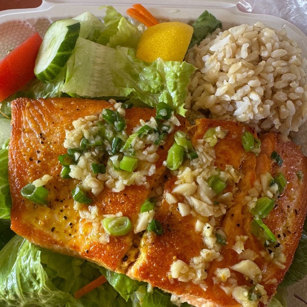 New Town Cafe - Salmon Salad - Cafes Near Me - Aiea, Hawaii New Town Cafe - Salmon Salad - Cafes Near Me - Aiea, Hawaii