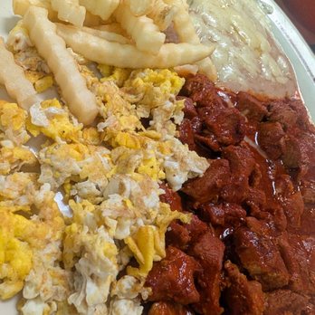 Delicias Cafe - Asado Delicias & Eggs (eggs, beans, fries) - Mexican Near Me - El Paso, Texas Delicias Cafe - Asado Delicias & Eggs (eggs, beans, fries) - Mexican Near Me - El Paso, Texas