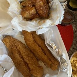 HomeStyle BBQ - 2 whole Bang Bang wings & catfish