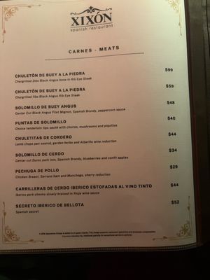 Menu photo 1 Xixón Spanish Restaurant Miami, FL