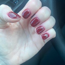 Polish all over my fingers