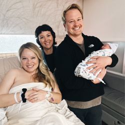Joyful Roots - Us with Joy and our daughter less than an hour after birth - cannot thank her enough