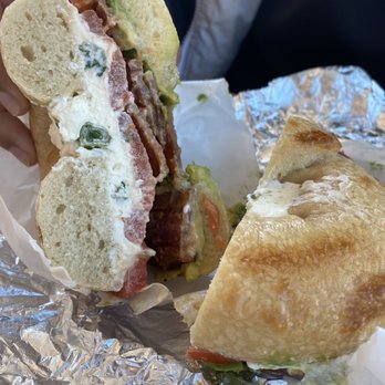 Rosen’s Bagels - BAT = bacon, Avocado, tomato - Bagels Near Me - Austin, Texas