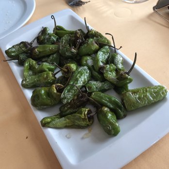 La Lonja - Padron pepper: tough skin. Inedible - Tapas/Small Plates Near Me - Puerto del Carmen, GC