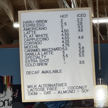 Harubaku Coffee - Menu July 2026 - Coffee & Tea Near Me - Edson, Alberta Harubaku Coffee - Menu July 2026 - Coffee & Tea Near Me - Edson, Alberta