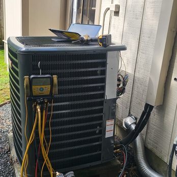 Problem Solved Home Services - New Condenser being installed - Plumbing Near Me