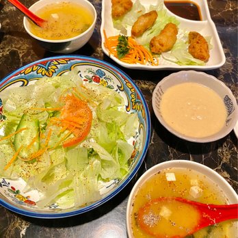 Sakura Sushi & Grill - Side salad $4 and fried oyster $9, very tasty. - Sushi Bars Near Me - Hilo, Hawaii