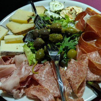 Vertical - Cheese and cold cuts plate, with olives and capers - Tapas/Small Plates Near Me - Riomaggiore, SP