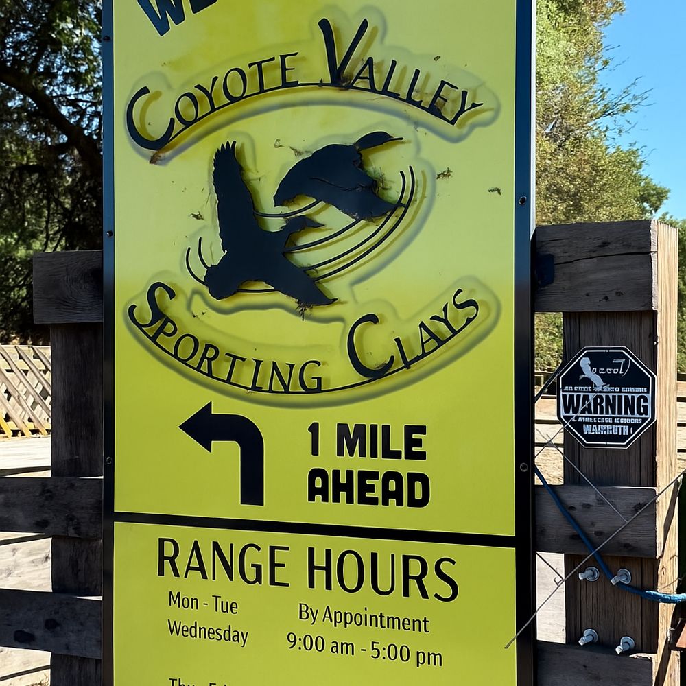 Coyote Valley Sporting Clays - Hours - Gun/Rifle Ranges Near Me - Morgan Hill, California