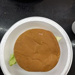 Tinsley-Bible Drugstore Soda Fountain - Look at the size of this burger, this is a 8" plate