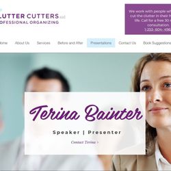 Clutter Cutters - Terina is available for public speaking engagements on Hoarding, Organizing, and Life Skills.