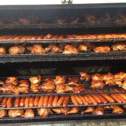 Catering Connection - Rotisserie pit full of Chickens and Sausage