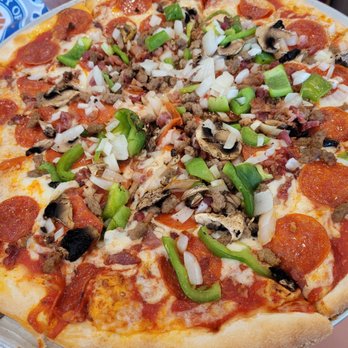 Mamma's Pizza - a pizza with pepperoni, mushrooms, and onions - Pizza Near Me - Salem, Virginia Mamma's Pizza - a pizza with pepperoni, mushrooms, and onions - Pizza Near Me - Salem, Virginia