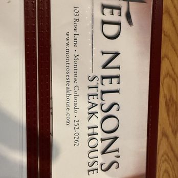 Ted Nelson's Steakhouse - The cover of the Menu - Steakhouses Near Me - Montrose, Colorado Ted Nelson's Steakhouse - The cover of the Menu - Steakhouses Near Me - Montrose, Colorado
