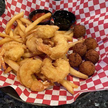 Kacey's Seafood - Fried shrimp with fries and hush puppies - Seafood Near Me - Sarasota, Florida Kacey's Seafood - Fried shrimp with fries and hush puppies - Seafood Near Me - Sarasota, Florida