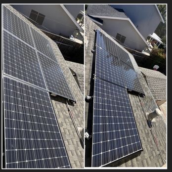 EcoTech Enterprises - Solar panels before and after - Pressure Washers Near Me - Castro Valley, California