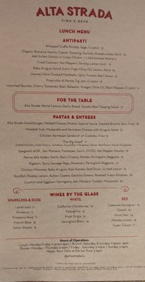 Menu photo 5 Alta Strada Fairfax, VA