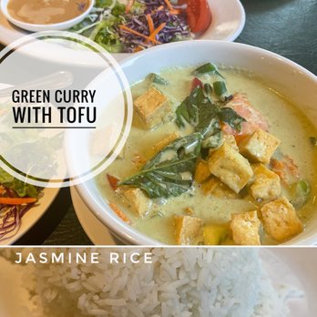 Thai Kitchen - Green Curry with Jasmine rice. Medium spice. Fabulous! - Thai Near Me - Asheville, North Carolina Thai Kitchen - Green Curry with Jasmine rice. Medium spice. Fabulous! - Thai Near Me - Asheville, North Carolina