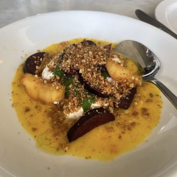 Vern's - Burata with stone fruit - New American Near Me - Rochester, New York Vern's - Burata with stone fruit - New American Near Me - Rochester, New York