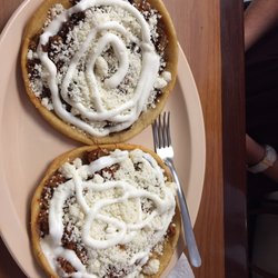 El Rancho - Sopes without cabbage barbacoa and chorizo big she couldn't finish one