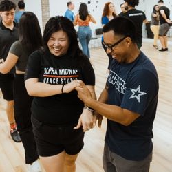 Alpha Midway Dance Studio-Dallas - Students enjoying the partner work!