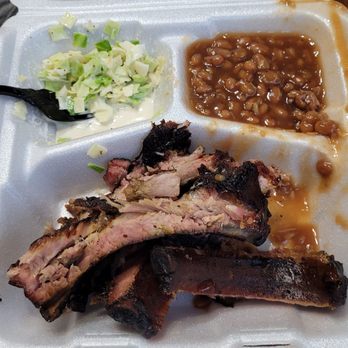 Smoking Mikes Meats - A rib plate with Cole slaw and beans.. - Barbeque Near Me - Gainesville, Georgia Smoking Mikes Meats - A rib plate with Cole slaw and beans.. - Barbeque Near Me - Gainesville, Georgia