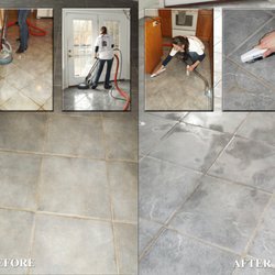 Schinkels Carpet & Upholstery Cleaning - Tile and Grout Cleaning Before and After