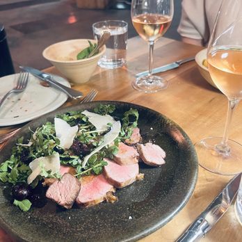 LULU Restaurant LA - Pork Tenderloin and Bandol Rose pairing - New American Near Me - Los Angeles, California