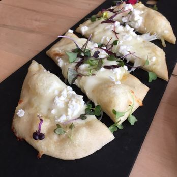 AMBAR Restaurant, Clarendon - White flatbread with cheese and truffle oil - Modern European Near Me - Arlington, Virginia