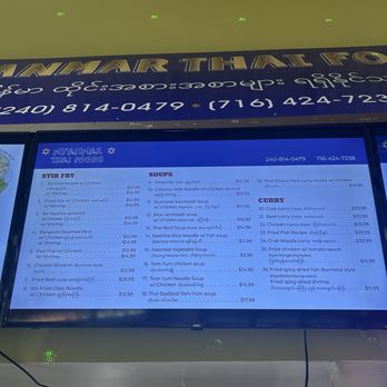 Myanmar Thai - Menu - Burmese Near Me - Catonsville, Maryland