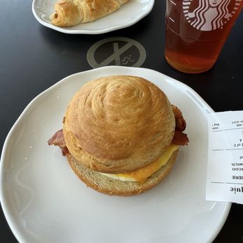 Starbucks - Double-Smoked Bacon, Cheddar & Egg Sandwich - Coffee & Tea Near Me - Fountain Hills, Arizona Starbucks - Double-Smoked Bacon, Cheddar & Egg Sandwich - Coffee & Tea Near Me - Fountain Hills, Arizona