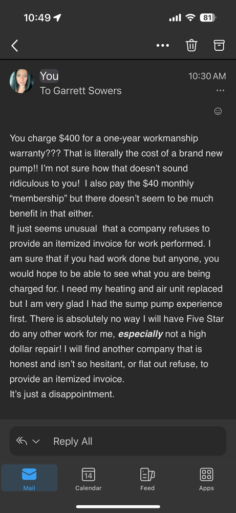 Slide of Five Star Home Services