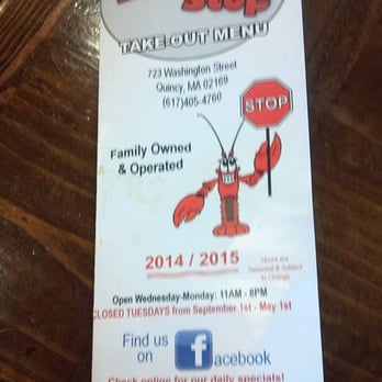 The Lobster Stop - The menu - Seafood Near Me - Quincy, Massachusetts The Lobster Stop - The menu - Seafood Near Me - Quincy, Massachusetts