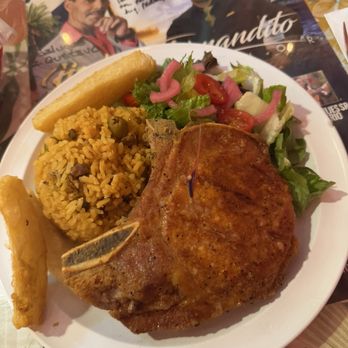 La Perla - Pork chop combo with rice and yuca fries - Puerto Rican Near Me - Castro Valley, California La Perla - Pork chop combo with rice and yuca fries - Puerto Rican Near Me - Castro Valley, California