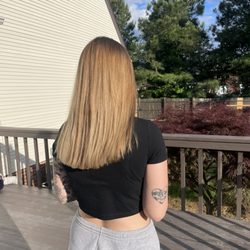 Heirloom Salon - Before: orange and two toned