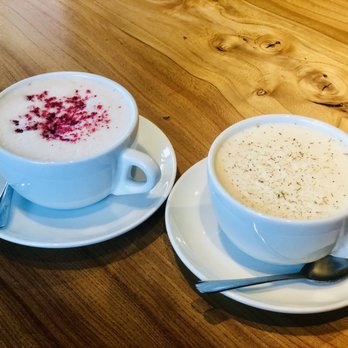 Coffeebar - Cherry blossom latte and lavender latte - Coffee & Tea Near Me - Menlo Park, California