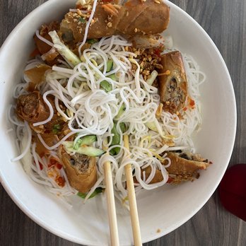 Pho Dalat - Vermicelli Bowl with Egg Rolls - Vietnamese Near Me - Houston, Texas