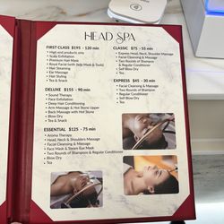 Head Spa Service Menu