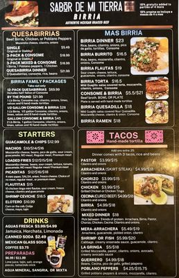 Menu photo 3 Sabor De Mi Tierra Mexican Grill Addison, IL Menu photo 3 Sabor De Mi Tierra Mexican Grill Addison, IL