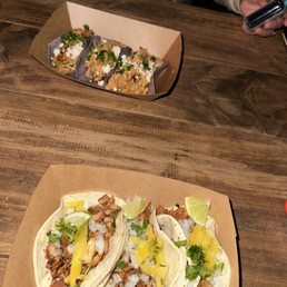 Al pastor tacos , Chicken tacos !