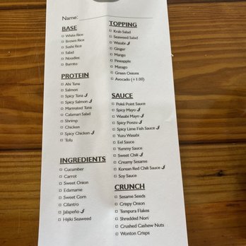 Poke Falls - Brandon - Build your own menu - Hawaiian Near Me - Brandon, Florida