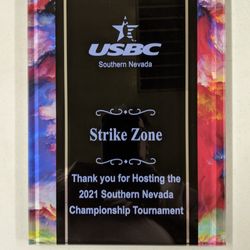 This is an acrylic plaque that is engraved on the back.