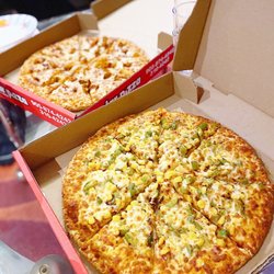 Popular Pizza - Two med three topping pizzas