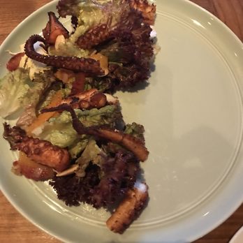 Redbird - Octopus --- nicely charred, marconas, blood orange , lettuces. - New American Near Me - Los Angeles, California Redbird - Octopus --- nicely charred, marconas, blood orange , lettuces. - New American Near Me - Los Angeles, California