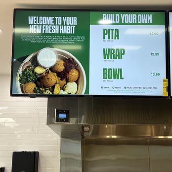 Hummus Republic - Menu board - Mediterranean Near Me - Avon, Indiana